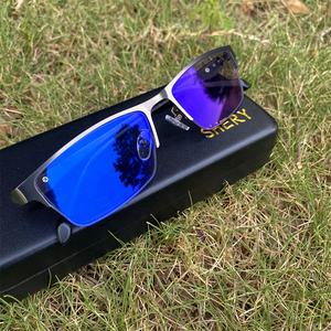 Gafas Fotocromáticas Anti Luz Azul, Montura Metálica Óptica TR90, Media Montura, Rectángulo Pequeño, Kacamata Fotocromática para Hombre, Photogray 2026 - Product Image 1