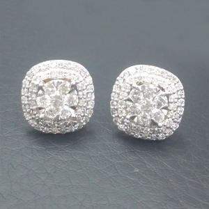 Orecchini E1415 in Oro Bianco con Diamanti Taglio Brillante Rotondo Colore D Certificati GIA Stile Classico da Sposa per Donna - Product Image 4