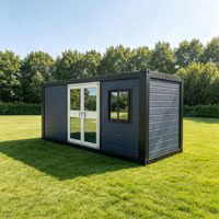 Maison conteneur préfabriquée de luxe de 20 pieds, studio mobile pour une personne avec roues