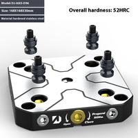 Étau de banc CNC auto-centrant en acier, fixation quatre ou cinq axes avec bloc L à changement rapide à point zéro et plaque de pont quatre axes