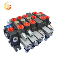 Vanne hydraulique sectionnelle DCV140 140L-Min à 3 bobines, commande électrique pneumatique avec levier manuel pour grue mobile