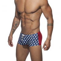 Shorts de bain pour hommes Honara, fabriqués en usine OEM, sexy, taille basse, élastiques, séchage rapide, extensibles dans quatre sens, polyester/nylon