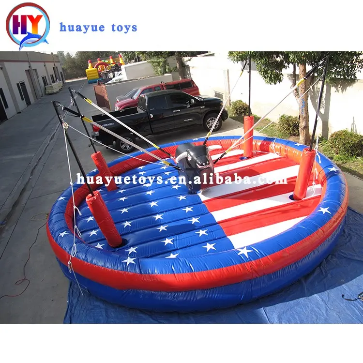 Inflatable नीचे खींच वयस्कों और बच्चों के लिए बैल की सवारी खेल खेल मशीन