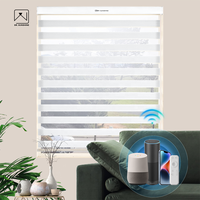 Stores Zébrés Motorisés Jour/Nuit Translucides et Opaques, Contrôle par Application Zigbee, Stores Modernes pour Balcon, Vente en Gros Usine