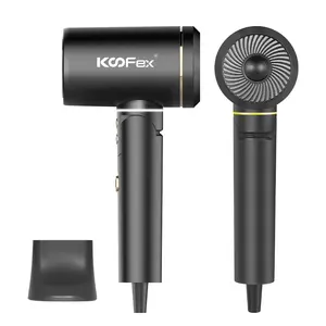 KooFex pengering rambut indikator, penggunaan di rumah indikator lampu LED nozel magnetik Motor tanpa sikat lipat pengering tiup diam