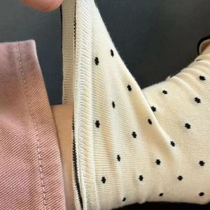 Women Mid-Calf <b>Socks</b> Polka Dots Breathable Sweat Absorbing Polyester Fiber Youth Size - Product Image 1