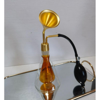 Flacons testeurs en verre de 80 ml à double paroi en laiton pour parfums, huiles essentielles et café