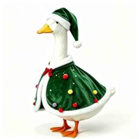 Tenues de Noël pour oies de porche, vêtements pour oies de jardin, décoration de Noël pour la pelouse, le jardin extérieur, la terrasse, la statue ou les animaux de compagnie