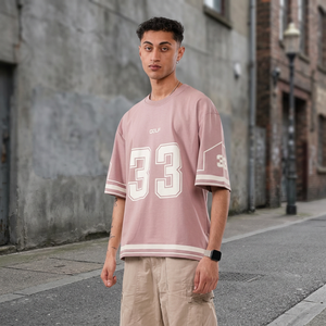 Men's Pink Basketball Jersey Short Sleeve Crew <b>Neck</b> 33 Print 100% Polyester Breathable Relaxed Fit All Seasons Apparel - Product Image 3