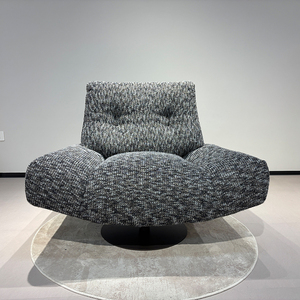 Sillón Reclinable Individual Giratorio de Cuero, Estilo Moderno, Minimalista y de Lujo, para Salas de Estar, Dormitorios, Balcones, Hoteles, Muebles para el Hogar 9089 C - Product Image 4
