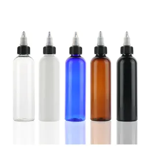 Прозрачная пластиковая бутылка из ПЭТ объемом 4 унции, 8 унций, 1 унция, 2 унции, с поворотной крышкой, градиентная метка