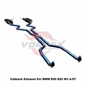 Vortex ท่อไอเสีย catback ไทเทเนียม valved คุณภาพสูงพร้อมท่อลดการเผาไหม้สีฟ้าสำหรับ BMW E90 E92 M3 4.0T 2007-2013 - Product Image 3