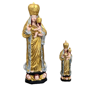 Vente en gros de statue vierge marie en polyrésine et modèle d'église religieuse et de décoration intérieure ornement et cadeau pour les fans de Maria - Product Image 4