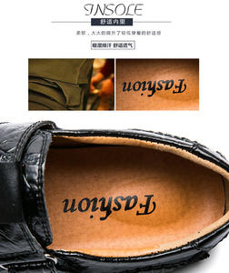 Scarpe eleganti da uomo in vera pelle modello <span class=keywords><strong>coccodrillo</strong></span> taglia 38-47 resistente mocassino in vera pelle soletta formale mocassini da guida - Product Image 4