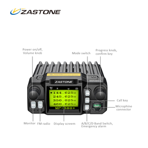 Zastone mp380 xe Walkie Talkie multiband xe hai cách phát thanh 25 Wát vô tuyến di động mini đài phát thanh xe nhỏ Xe liên lạc - Product Image 5