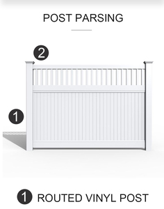 Clôture <span class=keywords><strong>en</strong></span> vinyle <span class=keywords><strong>blanc</strong></span> au design élégant, 6 pieds, durable, pour l'intimité, inspirée de la nature, kits de treillis écologiques, garantie 30 ans - Product Image 3