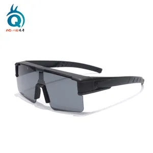 Óculos de sol polarizados para óculos esportivos, óculos de sol com proteção espelhada para tamanhos grandes