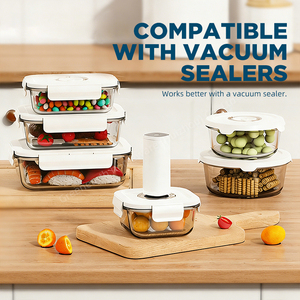 Contenitore <span class=keywords><strong>per</strong></span> Alimenti in <span class=keywords><strong>Vetro</strong></span> <span class=keywords><strong>Sottovuoto</strong></span> 2026 Nuovo con Scomparti e Pompa, Ideale <span class=keywords><strong>per</strong></span> la Conservazione Domestica - Product Image 1