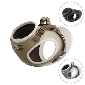 Collar y arnés de cuero personalizado para mascotas OEM/ODM, arnés de lujo para perros y gatos, ropa ajustable para gatos - Product Image 2