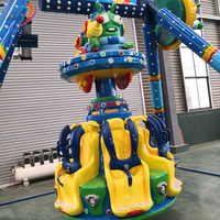 Manège Pendule Thème OVNI Extraterrestre, Petit Manège Pendule pour Parc d'Attractions, Manège Frisbee pour Enfants avec Lumières LED pour Fête Foraine