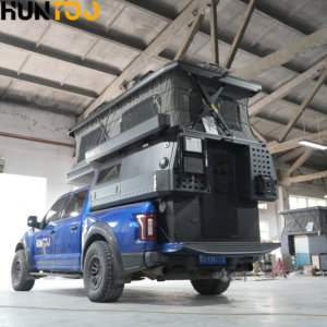 Huntoo Hardtop en aluminium pour pick-up, type camping-car, avec porte-bagages pour Hilux F150 Toyota Tacoma - Product Image 1