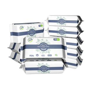 Toalla de algodón desechable de alta calidad, rollo de tejido promocional para uso Facial, moneda, agua, paño Facial desechable - Product Image 1