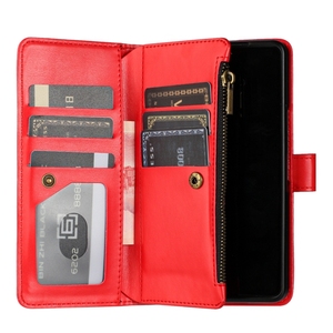 Étui en cuir à fente pour cartes multifonction à fermeture éclair pour <span class=keywords><strong>Samsung</strong></span> <span class=keywords><strong>Galaxy</strong></span> Z Fold <span class=keywords><strong>3</strong></span> 5G Z Fold 4 Wallet Phone Cover - Product Image 4