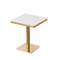 Tables de restauration commerciales en marbre avec dalle de roche en métal Chaises spéciales de snack-bar et de magasin Ramen pour restaurant, magasin de thé au lait