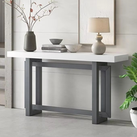 Mobilier de salon moderne Table d'appoint de couloir noire Table console étroite en bois