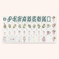 Ubin Mahjong Akrilik AS dengan Pola Vas & Kolom Klasik yang Elegan, Tahan Lama, dan Anti Gores