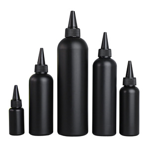 Listo Stock Hdpe 50ml 100ml 150ml 200ml 300ml 400ml 500ml 16oz Negro esmerilado Reutilizable Boca puntiaguda Squeeze Botella de plástico - Product Image 1