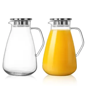 2L Large-capacity Household Thickened Heat-insulated High Borosilicate Large Glass Pitcher Cold Kettle