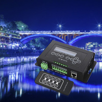 Controlador LED RGBW Multifuncional con Temporizador y Pantalla OLED para Sistemas de Iluminación Atmosférica Programables de 4 Canales