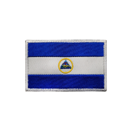 Nicaragua Flag Patch – Embroidered Iron-On Emblem For Jackets, Bags & Travel Souvenirs