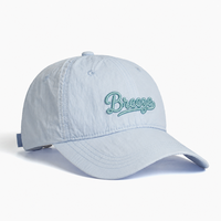 Casquettes de baseball personnalisées en nylon vierges à 6 panneaux, imperméables, avec boucle coulissante, dos extensible en maille perforée au laser