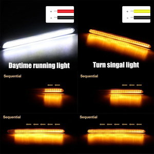 Rcj phổ linh hoạt DRL <span class=keywords><strong>LED</strong></span> ban ngày chạy 9W 17cm-36cm chuyển tín hiệu đèn xe lần lượt tín hiệu ánh sáng - Product Image 2