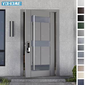 Regno Unito <span class=keywords><strong>Porta</strong></span> d'Ingresso Esterna <span class=keywords><strong>in</strong></span> Alluminio Pressofuso per Villa Residenziale, <span class=keywords><strong>Porta</strong></span> Esterna Moderna con Pannello <span class=keywords><strong>in</strong></span> <span class=keywords><strong>Vetro</strong></span> e Apertura a Bilico - Product Image 5