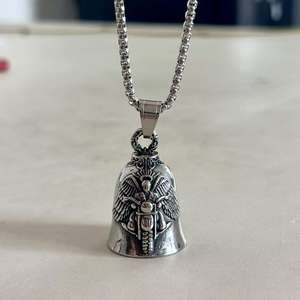 Llavero de Campana de Ángel Guardián <span class=keywords><strong>Vintage</strong></span> para Motociclista, Campanas de Metal para Buena Suerte en el Camino, Collar, Campanas para Bicicleta - Product Image 6