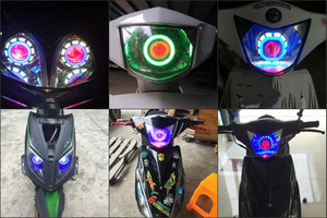 Faro delantero para motocicleta Halo Angel Devil Eye, luz LED antiniebla, accesorios para <span class=keywords><strong>Moto</strong></span>, 12V-85V, gran oferta - Product Image 6