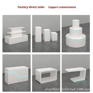 Intelligente, Kreative und Langlebige Beleuchtete Hotel-Rezeptionstheken mit LED-Licht, Maßgefertigte Lackierte Insel-Displays für Unternehmenspräsentationen - Product Image 3