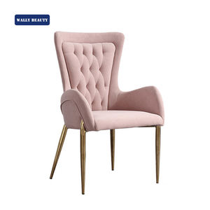 Wallybeauty modern luxury velvet elegant nail furniture sedie gambe dorate manicure pedicure chairs - Product Image 1