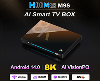 Boîtier TV Android 14 H96 MAX RK3576(M9S) 8K en promotion, nouveau modèle, 2 Go 16 Go, avec télécommande Bluetooth, pour l'Europe