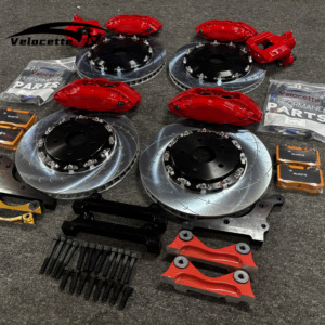 Kit <span class=keywords><strong>de</strong></span> freinage personnalisé <span class=keywords><strong>rouge</strong></span> F50/F40 +EPB 4/4 pistons pour Toyota Camry Honda Civic <span class=keywords><strong>BMW</strong></span> Z4 E85 Nissan Livina MG Hs Subra Wrx 17/18 pouces - Product Image 1