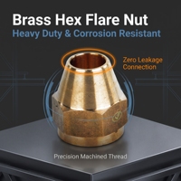 Harga Pabrik Fitting Kuningan Flare Hex Fitting Kompresi Dukungan ODM