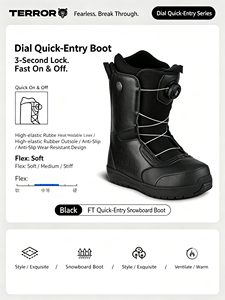 Botas <span class=keywords><strong>de</strong></span> Snowboard para Hombre, <span class=keywords><strong>de</strong></span> Calzado Rápido, Profesionales, Suaves, Cálidas, Antideslizantes, Impermeables, Resistentes al Frío y al Viento - Product Image 5