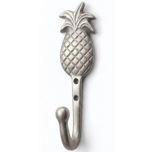 Artisanal Pineapple Shape Metal Wall <b>Hook</b> Rust Resistant Novelty Design Single <b>Hook</b> <b>for</b> Clothing <b>Hanging</b> Home Decorative - Product Image 1