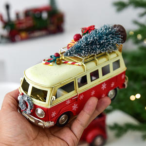 High-End Vintage babbo metallo artigianale modello di ferro <span class=keywords><strong>auto</strong></span> per la casa ornamenti da scrivania tecnica di fusione decorazioni natalizie regali - Product Image 1