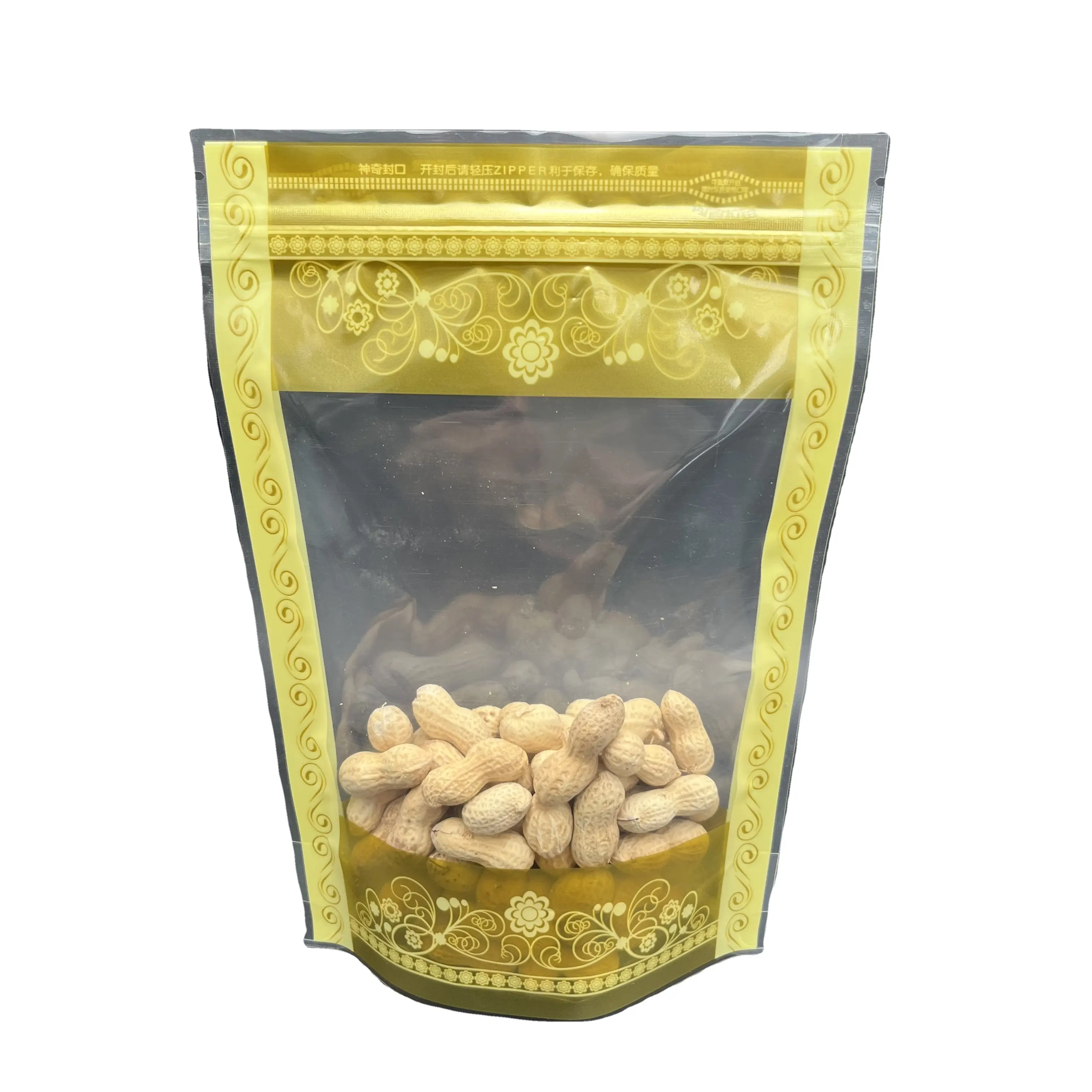 Hot Sale Kunststoff Cashew Trocken frucht Erdnüsse Nüsse Packt aschen Getrocknete Erdnuss verpackung Geröstete Mandel Stand Up Beutel Nuss Verpackungs tasche