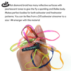Trenza de diamante plano fluorescente UV para emergentes <span class=keywords><strong>Ninfa</strong></span> Camarón Scud agua salada Streamer Fly Tying Material - Product Image 2