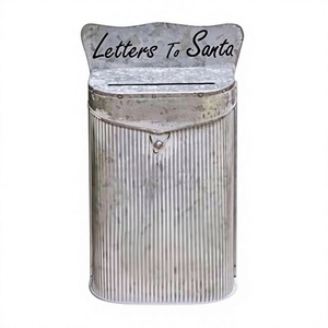 Buzón Galvanizado para Decoración Navideña, Diseños Personalizables y Postes Metálicos Resistentes, Buzón de Pared para Recibir Periódicos - Product Image 1